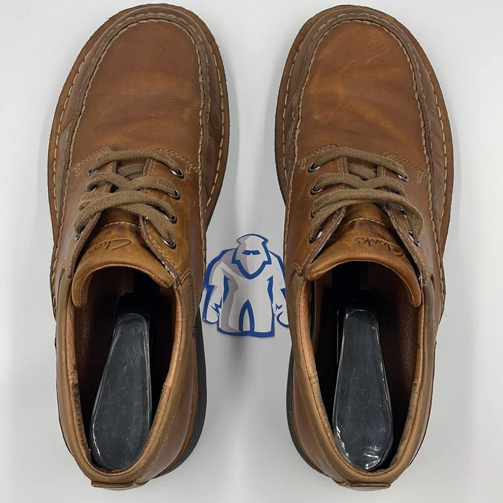 Clarks Brown Leather Oxfords Men’s Sz 11‎